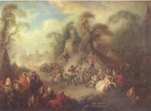 Pater, Jean-Baptiste A Country Festival with Soldiers Rejoicing (mk05)